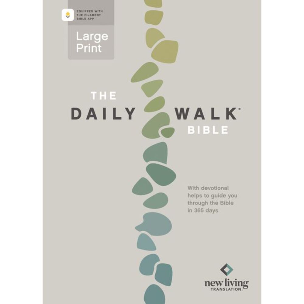The Daily Walk Bible Large Print Nlt, Filament Enabled (Softcover) -- New Living
